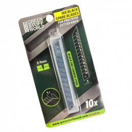 10x Black spare blades 9mm