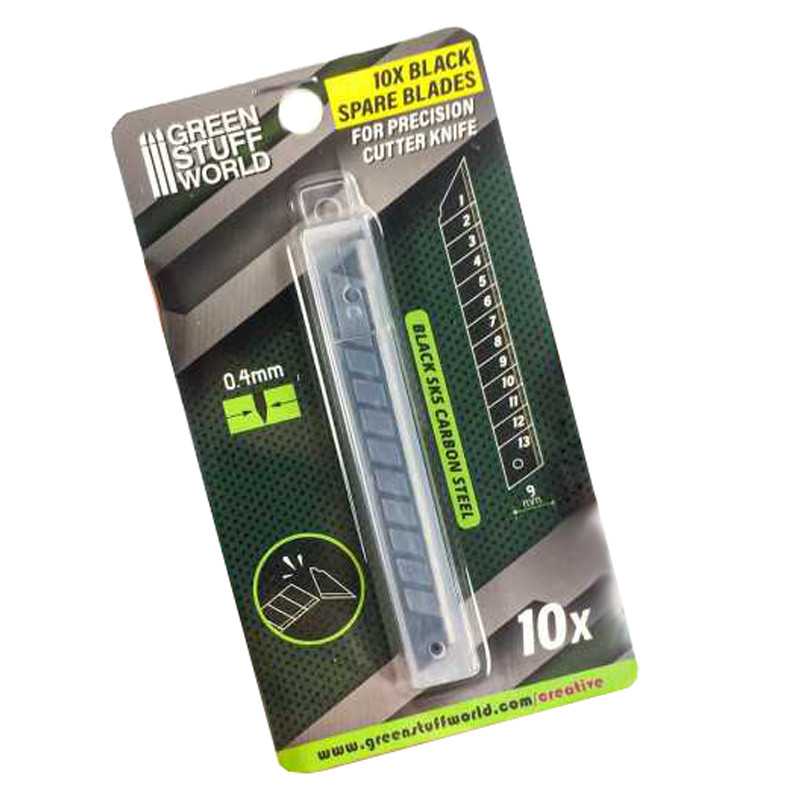 Pack 10x Cuchillas NEGRAS 9mm