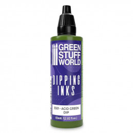 Peintures Dipping inks 60 ml - ACID GREEN DIP
