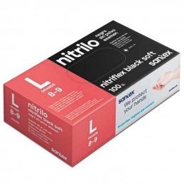 Black Nitrile Gloves - Large