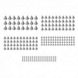 Set stampato in 3D - Borchie Piramide