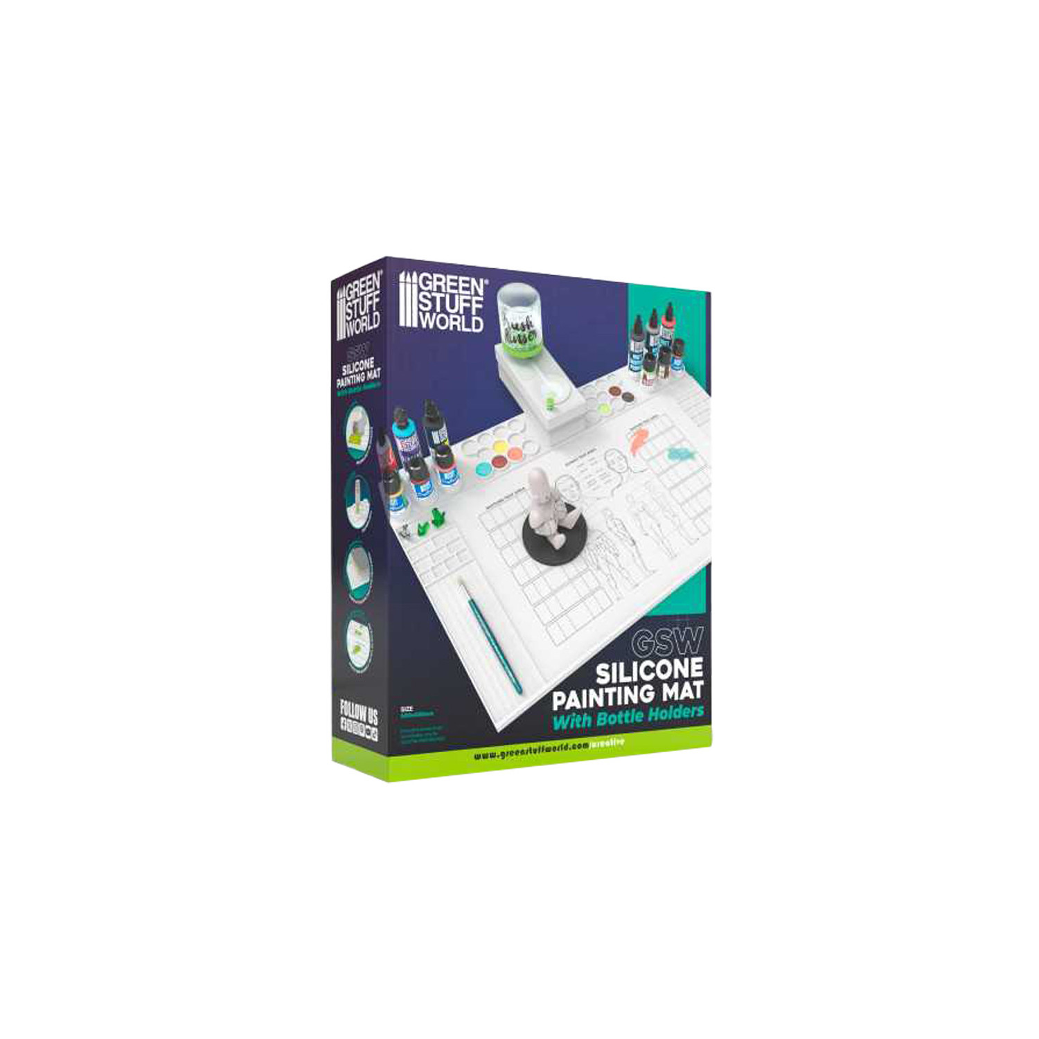 Silicone Painting Mat with Edges 450x300mm - GSW