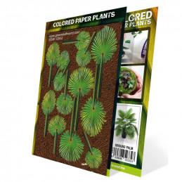 Plantas de Papel Coloreadas - Palmera Suelo
