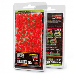Blossom Tufts - 6mm - Red Flowers