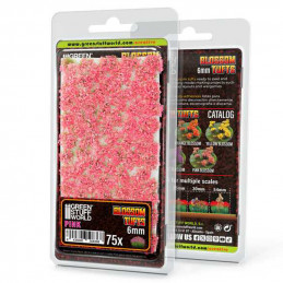Ciuffi con Fiore - Fleurs - 6mm - Fiori Rosa
