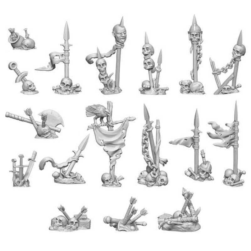 3D printed set - Battle Skeleton Bones 1:48 3D printed set - Battle Skeleton Bones 1:48