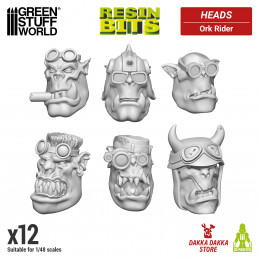 Ork Rider Heads compatible with Warhammer