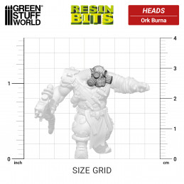 Têtes de Orks Burna compatibles avec Warhammer