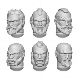 Têtes de Guerriers Nordiques compatibles Warhammer