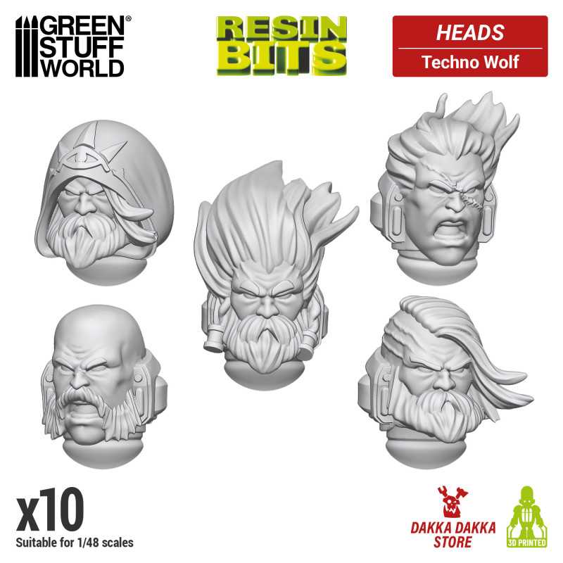 Techno Wolf Heads compatible with Warhammer Techno Wolf Heads compatible with Warhammer