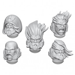 Techno Wolf Heads compatible with Warhammer