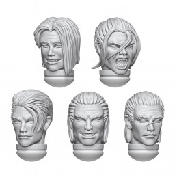 Têtes d'Anges de Sang masculins compatibles avec Warhammer