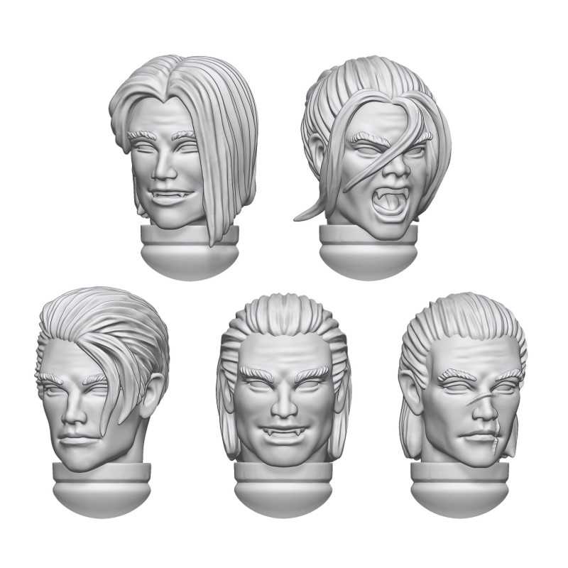 Têtes d'Anges de Sang masculins compatibles avec Warhammer Têtes d'Anges de Sang masculins compatibles avec Warhammer