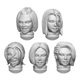 Blood Vampire Female Heads compatible Warhammer