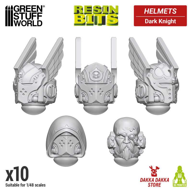 Dark Knight Helmets compatible with Warhammer 40k Dark Knight Helmets compatible with Warhammer 40k