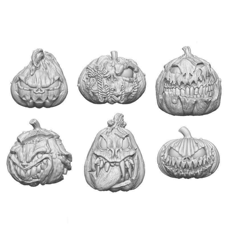 Set stampato in 3D - Zucche Killer Grandi Set stampato in 3D - Zucche Killer Grandi