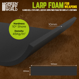Soft LARP Foam 10mm for Sword blades