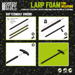 Soft LARP Foam 10mm for Sword blades