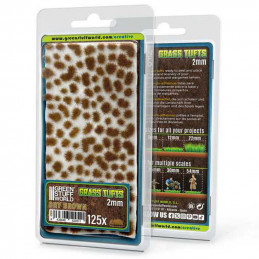 Static Grass Tufts 2 mm - Dry Brown