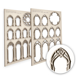 Set Di 25 Finestre In Miniatura In Legno - Incompiute, Per Case Delle Bambole, Giardini Fatati E Decorazioni Fai Da Te