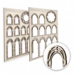 Miniatur Fenster - Skelette - Große