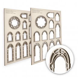 Miniatur Fenster - Skelette - klein