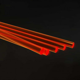 Acrylic Rods - Round 1.6 mm Fluor RED-ORANGE