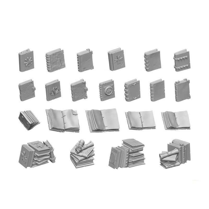 Set stampato in 3D - Libri in Resina Set stampato in 3D - Libri in Resina