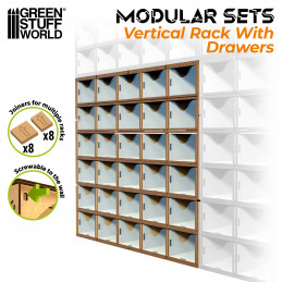 MDF Vertical rack with Drawers | Modular Set Drawers