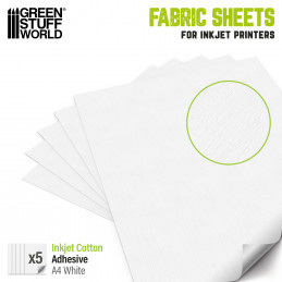 Inkjet Cotton Adhesive Fabric Sheet for crafts and Cosplay