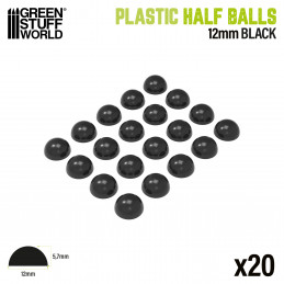 Plastic Half Balls 12mm to simulate armor rivets and cosplay props