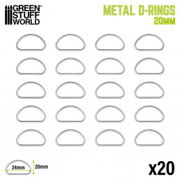 Steel Metal D-Rings 20mm for Cosplay DIY