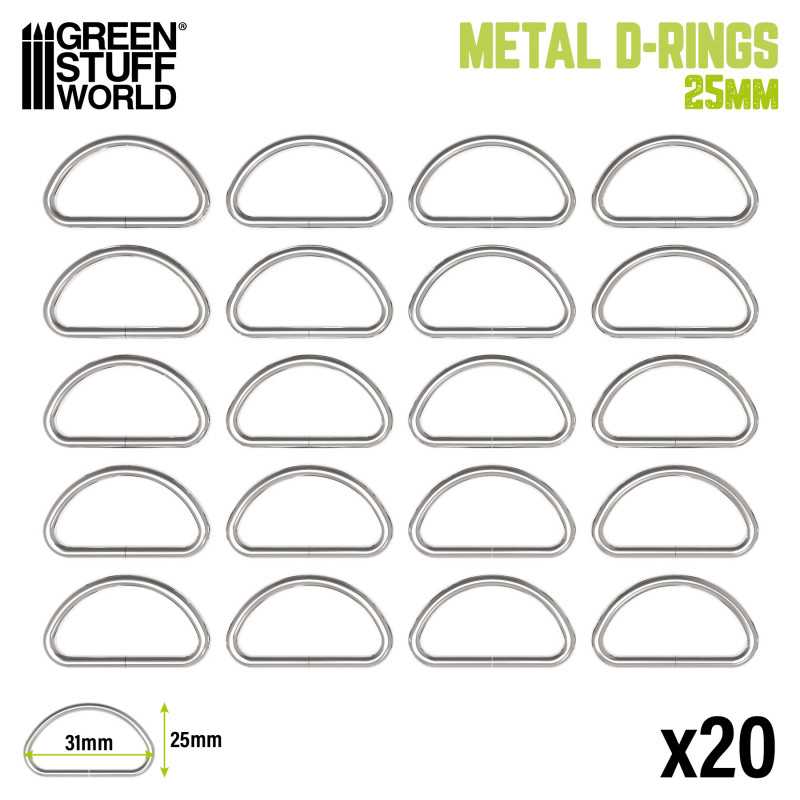 Steel Metal D-Rings 25mm for Cosplay DIY Steel Metal D-Rings 25mm for Cosplay DIY