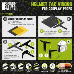 Cosplay Helmet TAC Visor - Smoked black