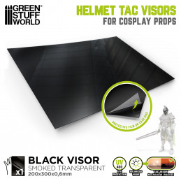 Cosplay Helmet TAC Visor - Smoked black