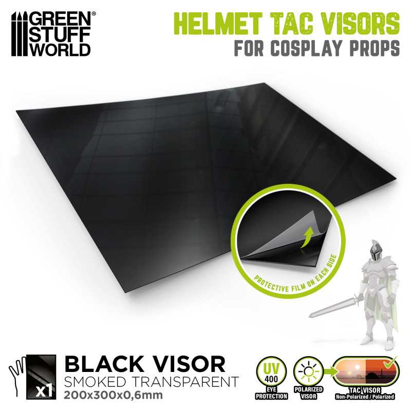 Cosplay Helmet TAC Visor - Smoked black