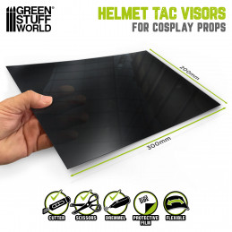 Cosplay Helmet TAC Visor - Smoked black