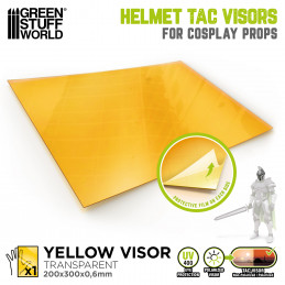 Cosplay Helmet TAC Visor - Yellow