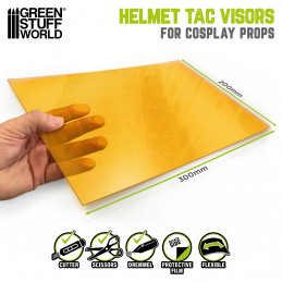 Cosplay Helmet TAC Visor - Yellow