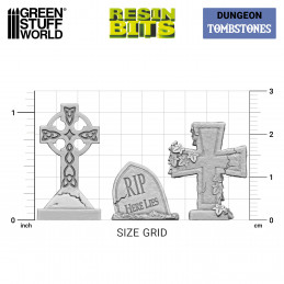 Set impreso en 3D - Lápidas Cementerio