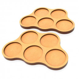 MDF Regimentsbases 25mm x5 - Skirmish