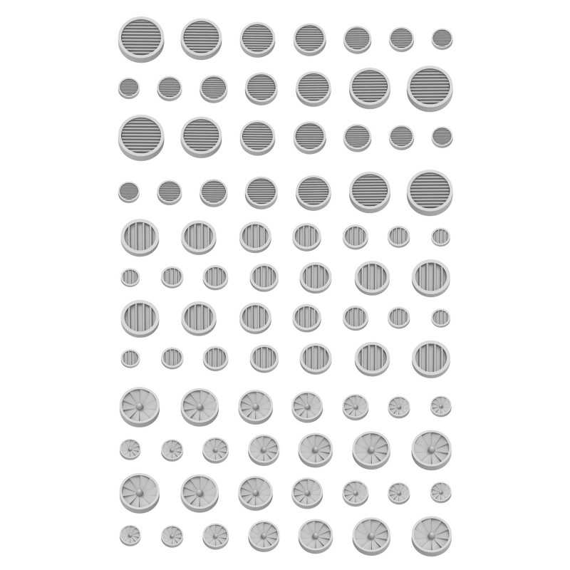 Mecha Detail Parts - Round Air Vent | Gundam conversion kit Mecha Detail Parts - Round Air Vent | Gundam conversion kit