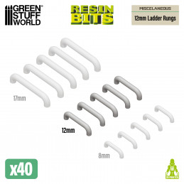 Mecha Detail Parts - 12 mm Ladder Rungs