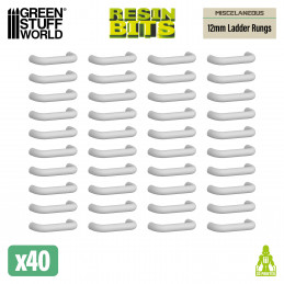 Mecha Detail Parts - 12 mm Ladder Rungs