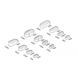 Mecha Detail Parts - Oval Verniers | Gundam conversion kit