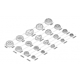 Mecha Detail Parts - Round Detail Panel Assortment