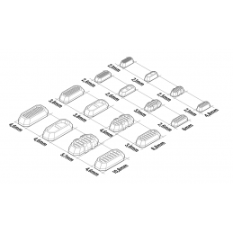 Mecha Detail Parts - Beveled Vernier Detail Parts