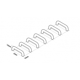 Mecha Detail Parts - 12 mm Ladder Rungs