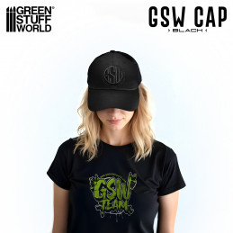GSW Black Trucker Cap