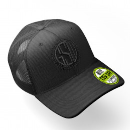 GSW Black Trucker Cap